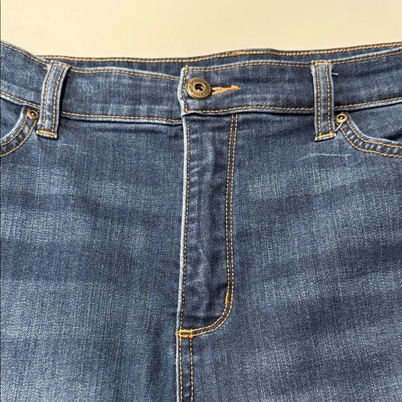 St. John's Bay Women's Straight Leg Jeans - Dark Blue - Picture 3 of 7